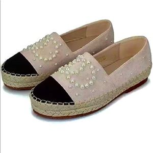 Langou Slip On Platform Pearl Espadrille NWWT 41